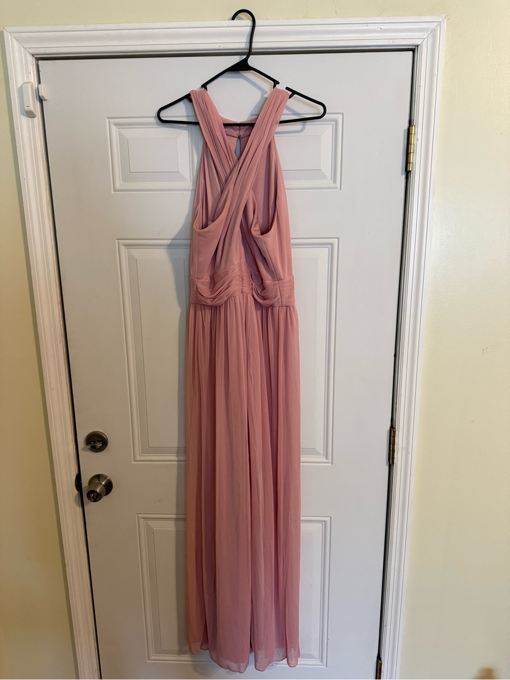 David’s Bridal Size 14 Mauve Pink Chiffon Cross-Front Women’s Dress